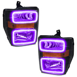 Oracle 08-10 Ford F250/350 LED HL - Black - ColorSHIFT w/ 2.0 Controller - 7190-333