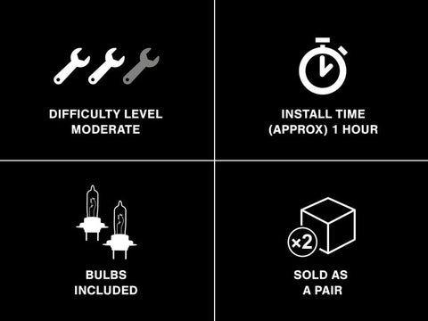 Raxiom 05-09 Ford Mustang Excluding GT500 LED Halo Projector Headlights- Blk Housing (Clear Lens) - 101683