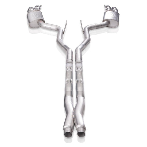 Stainless Works 18-21 Ford Mustang GT 3in Legend Series Catback X-Pipe w/Quad Tips w/o Active Valves - M18CBXFCL