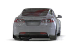Rally Armor 21-23 Tesla Model S / S Plaid Black UR Mud Flap w/ Red Logo - MF101-UR-BLK-RD