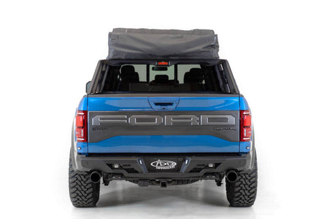 Addictive Desert Designs 2015+ Ford F-150 Overlander Chase Rack w/ 3rd Brake Light - Hammer Black - C118822000103