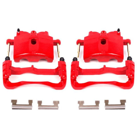 Power Stop 00-04 Cadillac DeVille Front Red Calipers w/Brackets - Pair - S4730