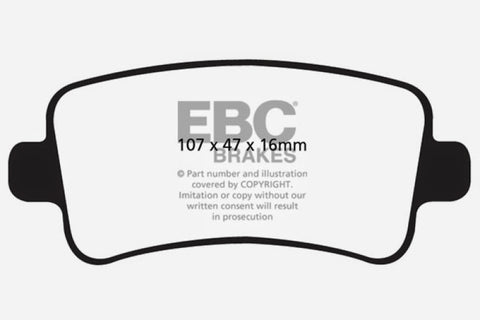 EBC 10+ Buick Allure (Canada) 3.0 Greenstuff Rear Brake Pads - DP22016