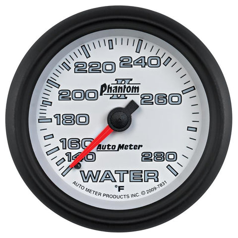 Autometer Phantom II 2-5/8in 140-280 Degree F Mechanical Water Gauge - 7831