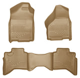 Husky Liners 03-08 Dodge Ram 1500/2500/3500 Quad Cab WeatherBeater Combo Tan Floor Liners - 98033