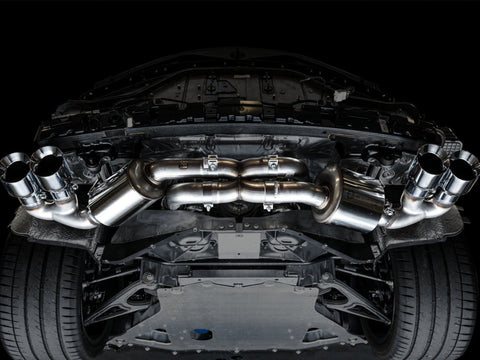 AWE Tuning 2020 Chevrolet Corvette (C8) Touring Edition Exhaust - Quad Chrome Silver Tips - 3015-42151