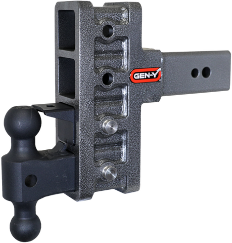 Gen-Y Mega Duty 3in Shank 6in Offset Drop 32K Hitch w/GH-0161 Dual-Ball/GH-0162 Pintle Lock - GH-2024