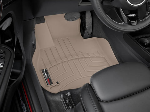 WeatherTech 2017+ Mini Countryman Front FloorLiner - Tan (Fits Auto and Manual Trans; FWD and AWD) - 4511781