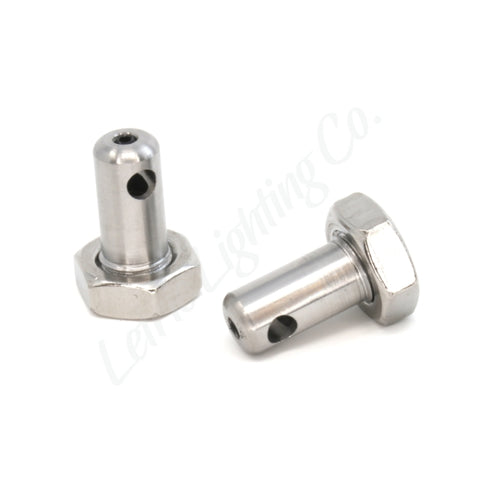 Letric Lighting Front Mirror Stem Mount for 45-Caliber MINI LEDs - Polished Stainless Steel - LLC-45C-FMP