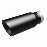 MagnaFlow Tip Stainless Black Coated Single Wall Round Single Outlet 5in Dia 4in Inlet 13in L - 35238