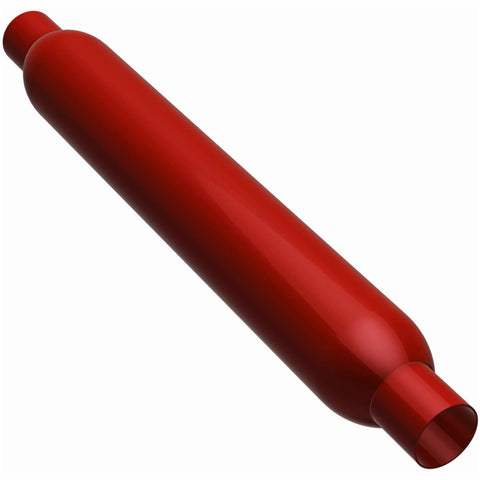 MagnaFlow Muffler Red Pack Series Glasspack 3in Rd 18in Body Length 2in/2in Inlet/Outlet - 13124