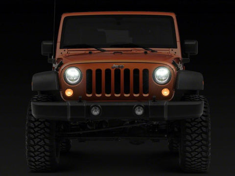 Raxiom07-18 Jeep Wrangler JK LED Halo Projector Headlights- Chrome Housing (Clear Lens) - J121872