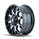Mayhem 8015 Warrior 20x10 / 5x127 BP / -25mm Offset / 87mm Hub Black/Machined Face Wheel - 8015-2152B