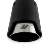 Mishimoto Carbon Fiber Muffler Tip 2.5in Inlet 3.5in Outlet Polished - MMEXH-TIP-CF25P