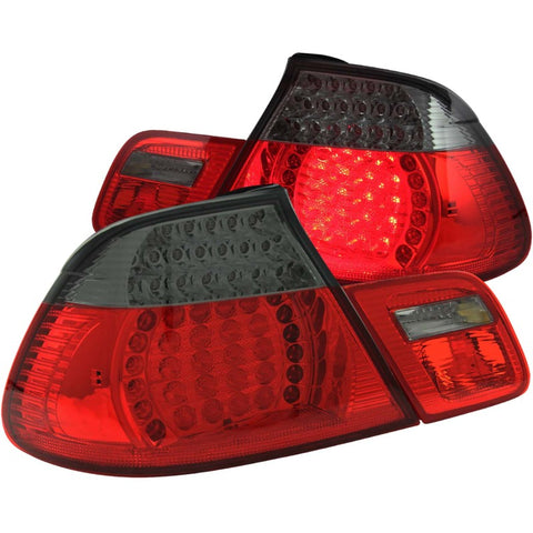 ANZO 2000-2003 BMW 3 Series E46 LED Taillights Red/Smoke 4pc - 321186