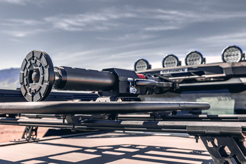 Go Rhino 15-22 Ford F-150 / 07-21 Toy. Tundra XRS Cross Bars Kit - Tex Blk (Attch Tonneau Cvr T-Trk) - 5935015T
