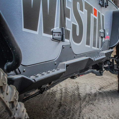 Westin/Snyper 07-17 Jeep Wrangler Unlimited Rock Slider Steps - Textured Black - 42-7015