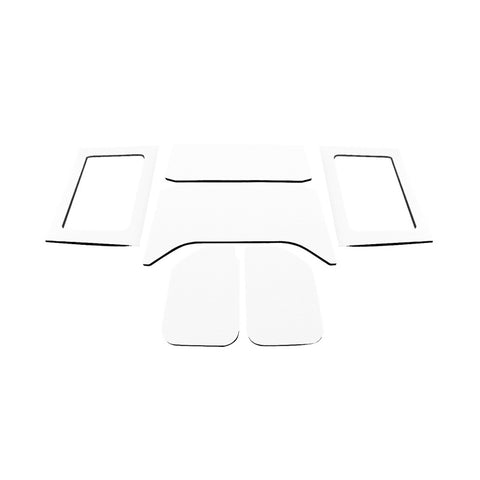 DEI 11-18 Jeep Wrangler JK 4-Door Boom Mat Complete Headliner Kit - 6 Piece - White - 50292