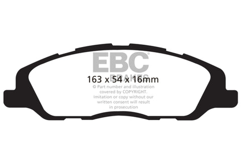 EBC 13-14 Ford Mustang 3.7 (A/T+Performance Pkg) Yellowstuff Front Brake Pads - DP41868R