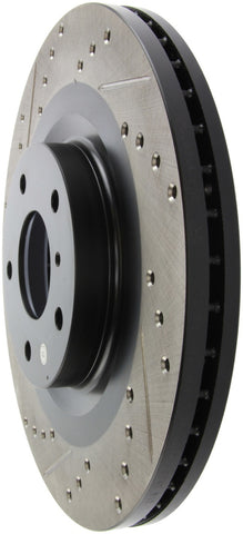 StopTech 06-07 350Z / 05-07 G35 exp Sport/ 06-07 G35X SportStop Slotted & Drilled Front Right Rotor - 127.42080R
