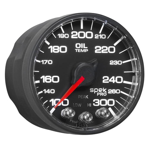 Autometer Spek-Pro - Nascar 2-1/16in Oil Temp 100-300F Bcb Ecu - P52232
