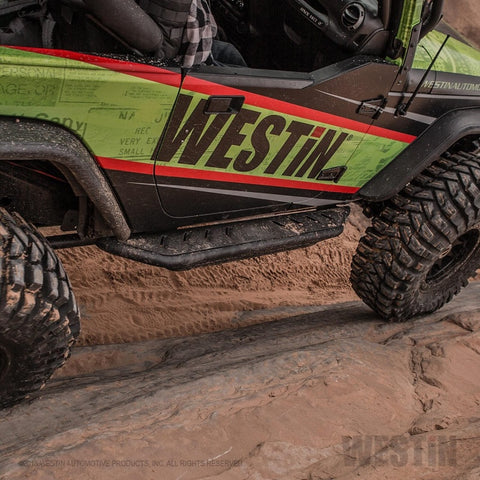 Westin/Snyper 07-17 Jeep Wrangler Triple Tube Rock Rail Steps - Textured Black - 42-6005