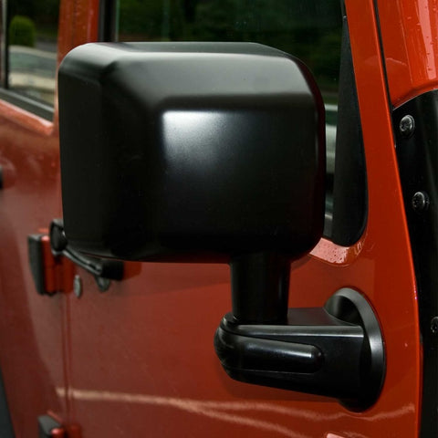 Omix Door Mirror Black RH- 07-18 Jeep Wrangler JK - 11002.12