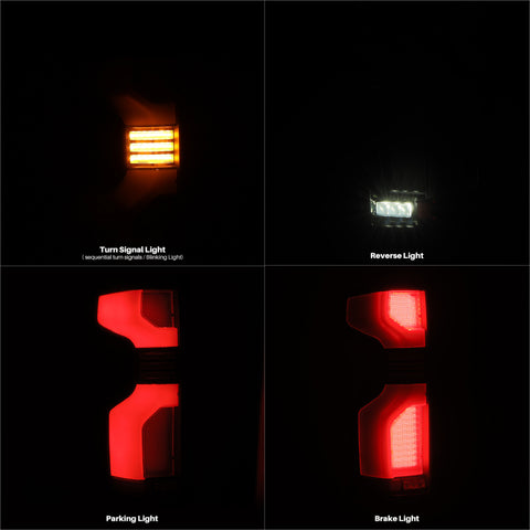 AlphaRex 19-24 Chevy Silverado 1500 / 20-24 2500HD/3500HD LUXX-Series LED Tail Lights Red - 620068