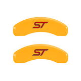 MGP 4 Caliper Covers Engraved Front & Rear Oval logo/Ford Black finish silver ch - 10120SFRDBK