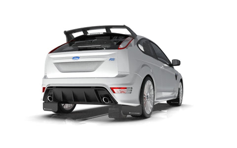 Rally Armor 09-11 Ford Focus MK2 RS Black UR Mud Flap Orange Logo - MF56-UR-BLK/OR