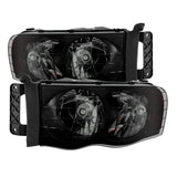 xTune Dodge Ram 1500 02-05 Amber Crystal Headlights HD-JH-DR02-AM-BSM - 9030352