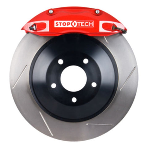 StopTech 05-14 Ford Mustang GT BBK Front ST-40 Red Calipers 1pc 355x32 Slotted Rotors - 82.330.4700.71