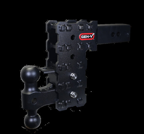 Gen-Y Phantom-X 2.5in Solid Shank 7.5in Drop 1.6K TW 16K Hitch w/GH-051 & GH-032 (No Flat Towing) - GH-2424X
