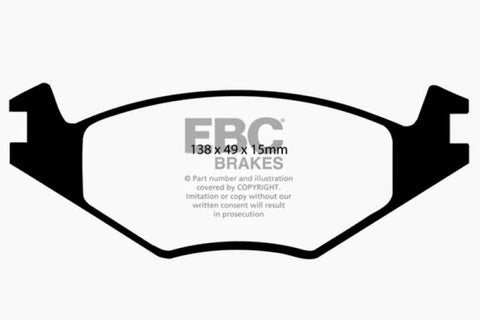 EBC 86-93 Volkswagen Cabriolet 1.8 Greenstuff Front Brake Pads - DP2517