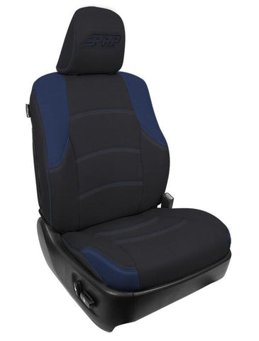 PRP 11-24 Toyota 4Runner Front Seat Covers (Pair) - Black/Navy Blue - B066-06