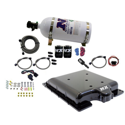 Nitrous Express Dodge Hellcat/Demon Supercharger Lid Nitrous Kit (100-400HP) w/10lb Bottle - 20972-10