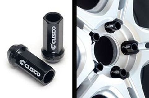 Cusco Universal Wheel Lug Nut Set M12 x P1.5mm - Black (20pcs) - 00B 738 1520B
