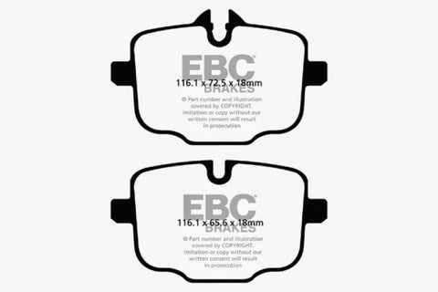 EBC 10+ BMW 535i 3.0 Turbo (F10) Greenstuff Rear Brake Pads - DP22089
