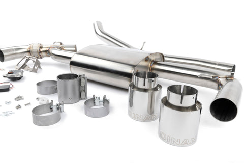 Dinan 17-24 Mini Cooper Clubman/Countryman S ALL4 (F54/F60) Valved Axleback Exhaust - Polished Tips - D660-0084