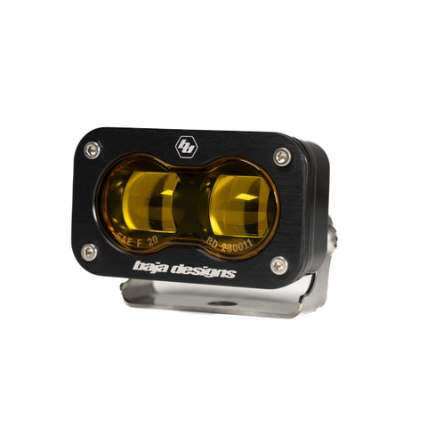 Baja Designs Universal S2 SAE Spot LED (Pair) - Amber - 237811