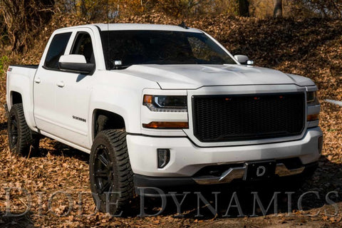Diode Dynamics 14-19 Silverado/Sierra SSC2 LED Ditch Light Kit - Pro White Combo - DD6661