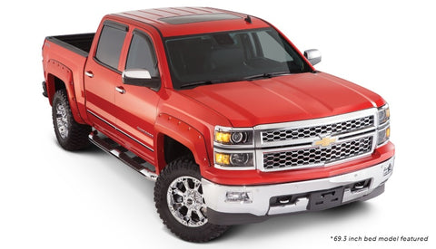 Bushwacker 15-18 Chevy Silverado 2500 HD Fleetside Pocket Style Flares 4pc 78.8/97.8in Bed - Black - 40957-02