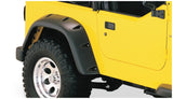 Bushwacker 97-06 Jeep TJ Fender Flares Large Pocket Style Euro Ribicon Conversion Package - Black - 10913-07