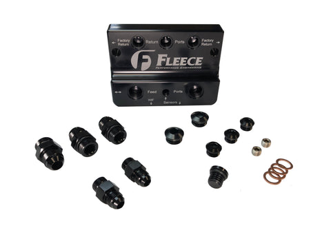 Fleece Performance 10-12 Dodge 6.7L Cummins 4th Gen Fuel Distribution Block - FPE-FFD-RF-4G