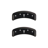 MGP 4 Caliper Covers Engraved Front Pontiac Engraved Rear Arrow Red finish silver ch - 18027SPONRD