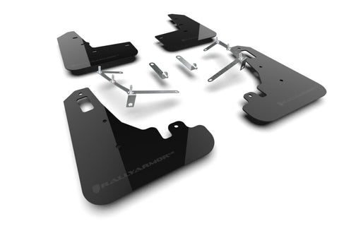 Rally Armor 2022+ Subaru BRZ / 2022+ Toyota GR86 Black UR Mud Flap w/ Dark Grey Logo - MF99-UR-BLK-DGRY