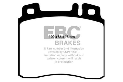 EBC 98-99 Mercedes-Benz CL500 5.0 Ultimax2 Front Brake Pads - UD689