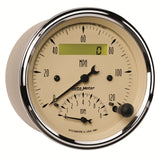 AutoMeter Gauge Tach/Speedo 3-3/8in. 120MPH & 8K RPM Elec. Program. Antq Beige - 1881