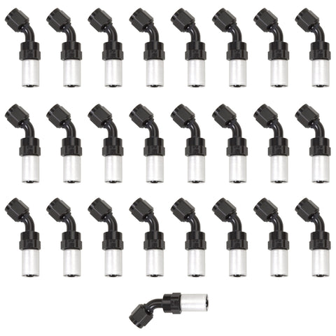 Russell Performance -4 AN Proclassic Crimp 45 Degree End (O.D. 0.450) (Qty. 25) - 610418