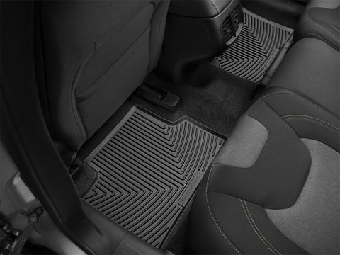 WeatherTech 14+ Jeep Cherokee Rear Rubber Mats - Black - W317